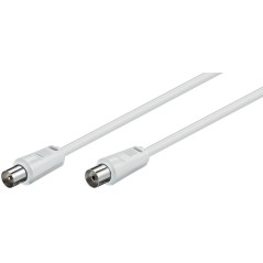 "High-Quality MicroConnect Coax M-F 0.5m White 75 Ohm Cable - COAX005W"